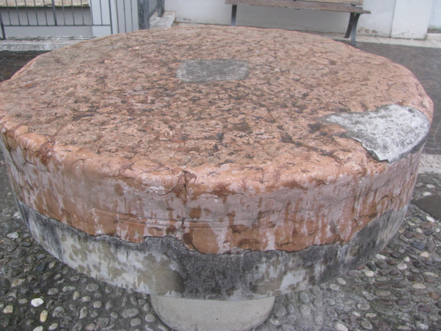 Borgo Sacco's Stone Wheel used to pull in the rafters for toll payment