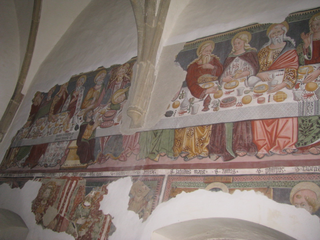 Last Supper Fresco, Saint Udalrico Church (1421), Corte Superiore, Val di Non